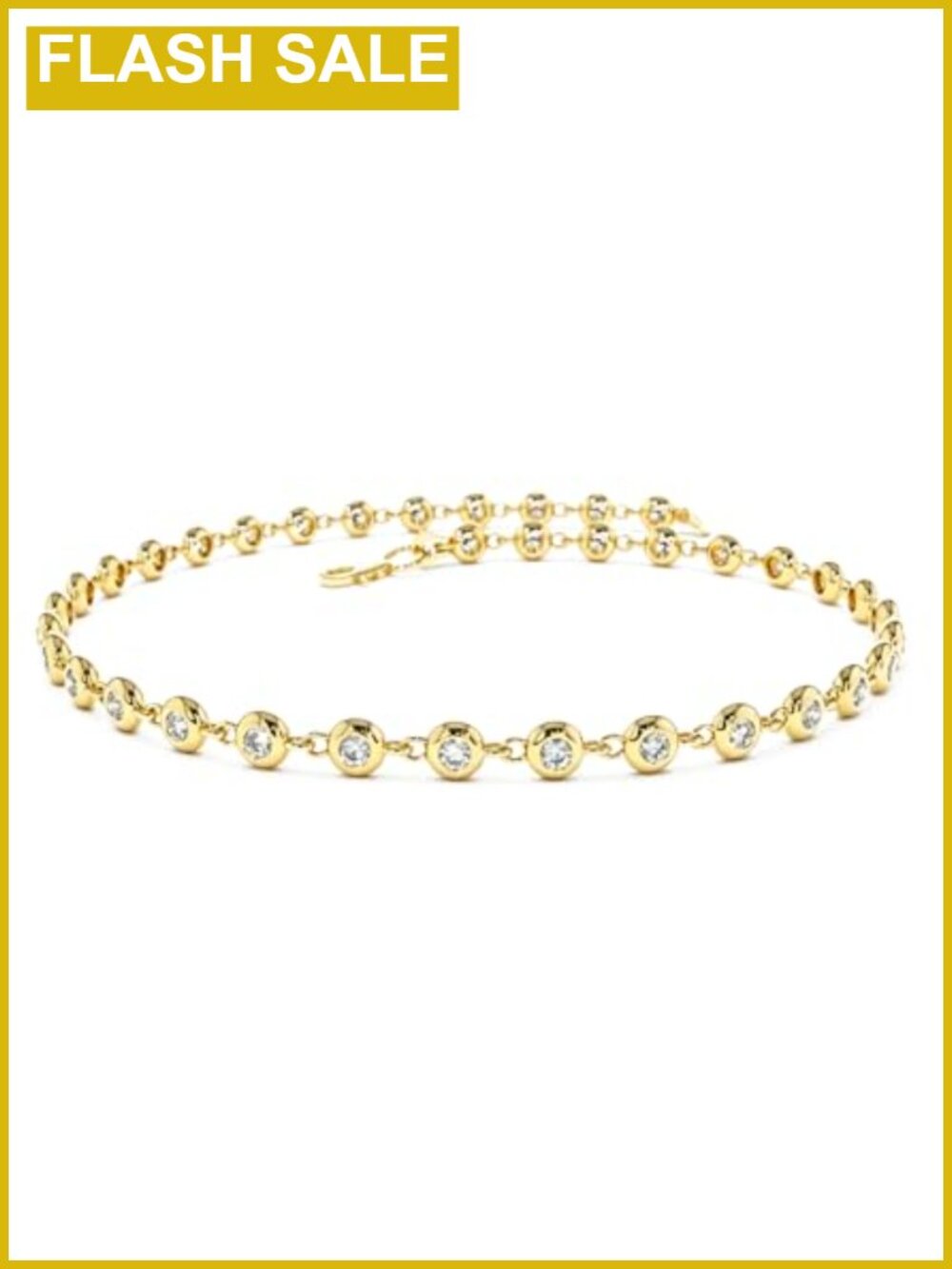14k Gold Filled Stackable Bracelet for Women, CZ Link Chain, Sensitive Skin Safe